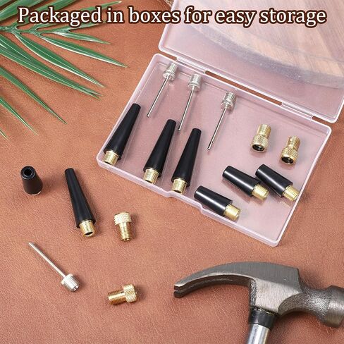 16 Pcs Universal Air Pump Adapter Kit, Bike Pump Valve Adaptors, Ball Pump Needles, Inflatable Nozzles for Inflatable Pool Toys, Bike Tires, Air Compressor, Air Mattress, Basketball in Saudi Arabia