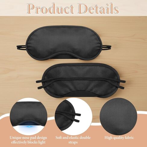 10 Pack Sleep Mask Eye Mask Blindfold, Soft Sleeping Masks with Nose Pad and Adjustable Strap, Comfortable Light Blocking Eye Covers for Sleeping, Travel, Party Games, Adults, Kids, Men Women in Saudi Arabia