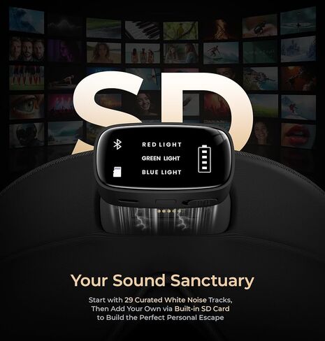 قناع النوم LC-dolida Pro بتقنية البلوتوث مع ضوضاء بيضاء و3 أضواء، سماعات للنوم مع رقاقة ترقية وصوت نقي، تصميم ثلاثي الأبعاد بدون ضغط للنوم الجانبي، قناع العين الناعم المعتم بالكامل، أسود in Kuwait