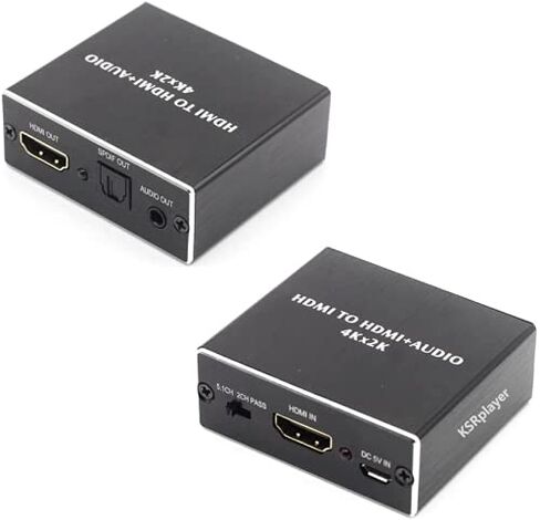 HDMI إلى HDMI Audio Extractor مع محول صوت ستيريو TOSLINK SPDIF 3.5 ملم يدعم Ultra HD | 4K X 2K لأجهزة PS3/4 Xbox PC/كمبيوتر محمول HDTV in Kuwait