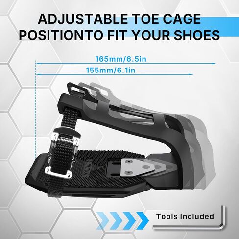 محولات Bucklos Toe قفص لدراجة Peloton + - الدواسات، تحويل Shimano SPD-SL تبدو Delta Keo إلى دواسة أقفاص أصابع القدم مع حزام ركوب مع أحذية رياضية، ملحقات دراجة الطريق للتمرين الداخلي in Saudi Arabia