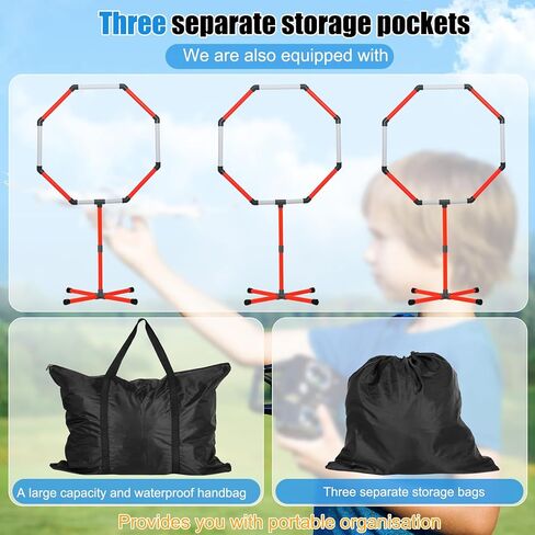 Drone Obstacle Course Kit, 3 Sets of 27" Hoop Size - Large-sized Loop for RC FPV Drone Beginners, Reducing The Risk of Collision, Portable Game Loop Gate System with Separate Storage Bag in Kuwait