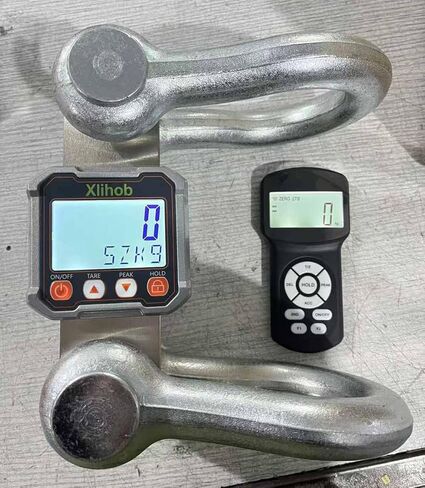 مقياس قوة التوتر 10T/22000lb مقياس الرافعة لقياس كابل/حبل قوى التوتر التي تزن ميزان معلق رقمي عالي التحمل 10000 كجم in Kuwait