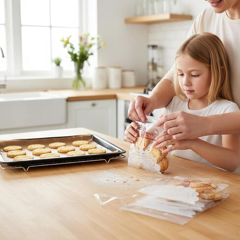 Topzea 500 pcs أكياس ملفات تعريف الارتباط ذاتية اللصق ، 5.5 × 5.5 بوصة من البلاستيك أكياس واضحة معالجة الأكياس الفردية. in Kuwait