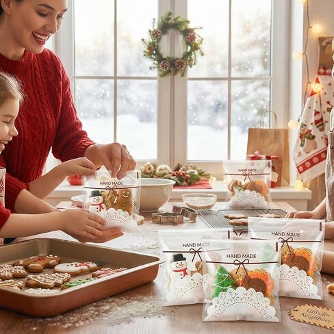 Topzea 500 pcs أكياس ملفات تعريف الارتباط ذاتية اللصق ، 5.5 × 5.5 بوصة من البلاستيك أكياس واضحة معالجة الأكياس الفردية. in Kuwait