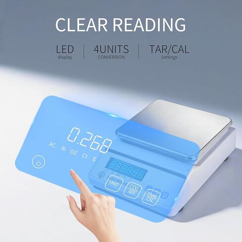 ميزان تحليلي 1000 جرام × 0.01 جرام مقياس مختبر عالي الدقة 0.01 جرام دقة جرام مقياس للمجوهرات مقياس رقمي للمطبخ الذهبي (بدون اختبار الوزن) in Kuwait