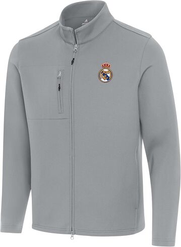 سعر ومواصفات سترة Objection للرجال من Antigua Real Madrid بسحاب كامل متوسطة الوزن - ملابس رياضية لمشجعي كرة القدم مع جيب in Kuwait