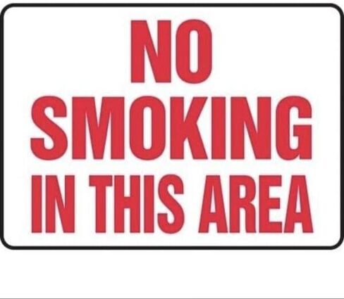 SAFETY SIGN DESIGNATED SMOKING AREA, Mfr: MSMK967XL-A in Saudi Arabia