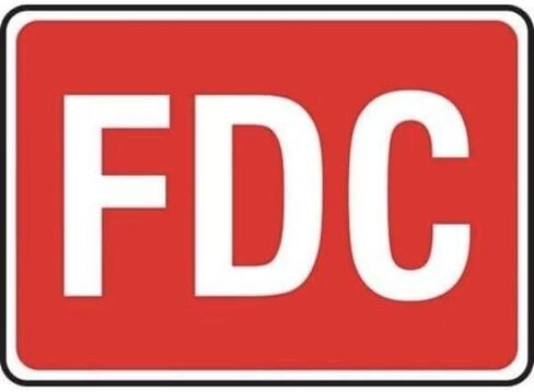 FDC REFLECTIVE SIGN FDC WHITE ON RED, Mfr: MEXG538XL-A in Saudi Arabia