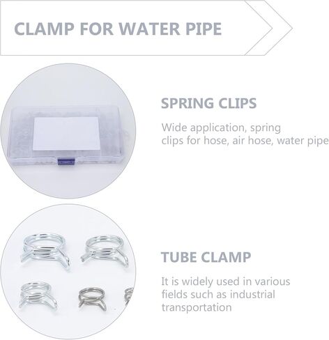 150 قطعة من مشابك لفائف خرطوم الأسلاك المزدوجة، مشابك أنابيب مياه قابلة للتعديل لأنابيب Φ5-φ14، تجهيزات أنابيب من الدرجة الصناعية لتطبيقات السباكة والري in Kuwait