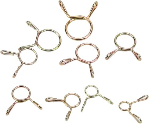 Keenso 345pcs Spring Clips, Fuel Line Hose Pipe Clamps Assortment Kit 9 Sizes, with Storage Box, for Motorcycle ATV Boats Snowmobiles Gas Tubing Pipes in Saudi Arabia