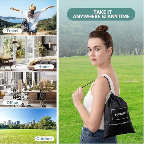 أداة تمديد الرقبة - جر الرقبة فوق الباب للاستخدام المنزلي، أداة تمديد الرقبة المحمولة لتخفيف آلام الرقبة والعلاج الطبيعي المنزلي in Kuwait