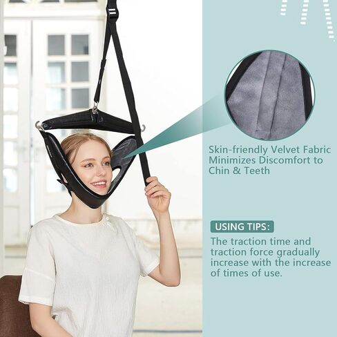 Neck Stretcher Cervical Traction - Over-The-Door Neck Traction for Home Use, Portable Neck Stretcher for Neck Pain Relief Home Physical Therapy in Saudi Arabia
