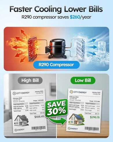 صانع ثلج تجاري، 100 رطل/24 ساعة مع تخزين ثلج 33 رطلًا تحت آلة صنع الثلج، صانع ثلج قائم بذاته من الفولاذ المقاوم للصدأ للتنظيف الذاتي للبار/المقهى/المطعم in Kuwait