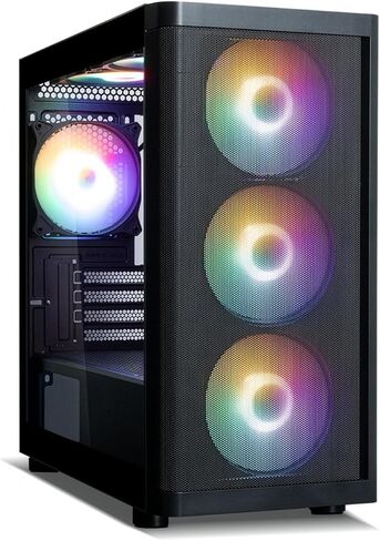 حافظة كمبيوتر الألعاب Zalman M4 ARGB - 4 مراوح RGB قابلة للتحكم مقاس 120 مم مثبتة مسبقًا - لوحة جانبية من الزجاج المقوى بباب متأرجح - برج صغير (Micro ATX، Mini-ITX)، أسود in Kuwait