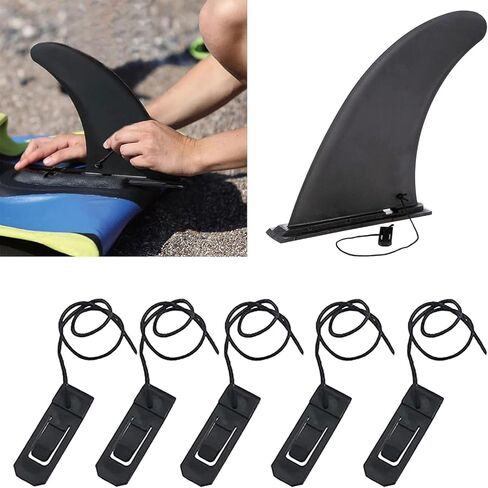 5Pcs Black Surfboard Fin Clips Replacement Surfboard Fin Buckle Paddle Fin Clamps Accessory for Long Boards,Surfing in Saudi Arabia