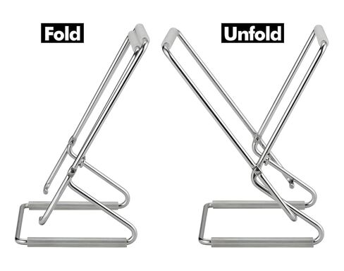 حامل أكياس القمامة من الفولاذ المقاوم للصدأ قابل للطي من WAGENSTEIGER مقاس 13 × 17 سم (5.12 بوصة × 6.69 بوصة) حامل نفايات صغير الحجم لإعداد طعام المطبخ واستخدام سطح المكتب والتخييم | إطار حقيبة سهل الطي وموفر للمساحة in Kuwait