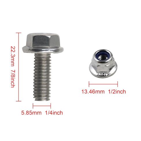 4 قطع 19M7775 14M7303 مسمار طرفي للبطارية ذو حواف سداسية وجوز متوافق مع جرار John Deere Lawn Tractor L100 L110 D150 D160 D170 G110 LX176 LX178 استبدال مسامير طرفية البطارية صواميل الفولاذ المقاوم للصدأ in Kuwait