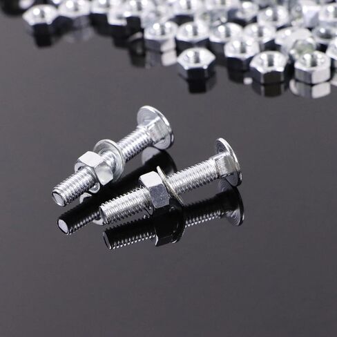 طقم استبدال شرائح المقعد 50 قطعة - مجموعة الأجهزة المجلفنة M6x35mm للمقاعد ذات الإطار المعدني - تناسب شرائح الخشب مقاس 17 مم - 21 مم بما في ذلك البلوط الريفي in Kuwait