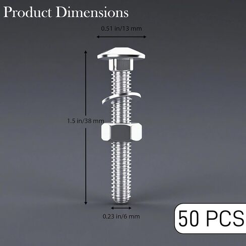 طقم استبدال شرائح المقعد 50 قطعة - مجموعة الأجهزة المجلفنة M6x35mm للمقاعد ذات الإطار المعدني - تناسب شرائح الخشب مقاس 17 مم - 21 مم بما في ذلك البلوط الريفي in Kuwait