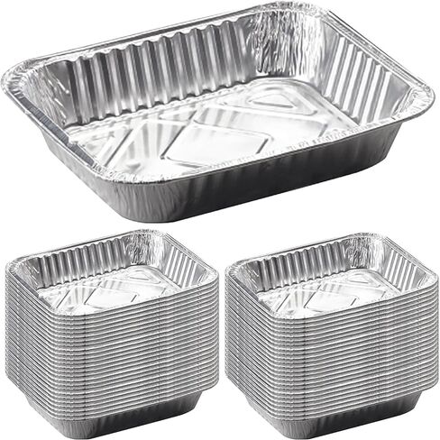 Sterno Aluminum Pans Half Size, 9x13, Disposable Foil Tray for Baking, Roasting, Chafing, & Steming (50pcs) in Kuwait