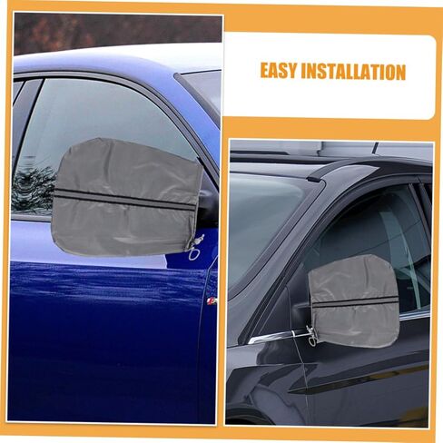OUNONA Side Mirror Covers Reflective Strips Durable Car Mirror Protectors for Snow Ice and Rain Essential Vehicle Accessories for Winter Weather Oxford in Saudi Arabia