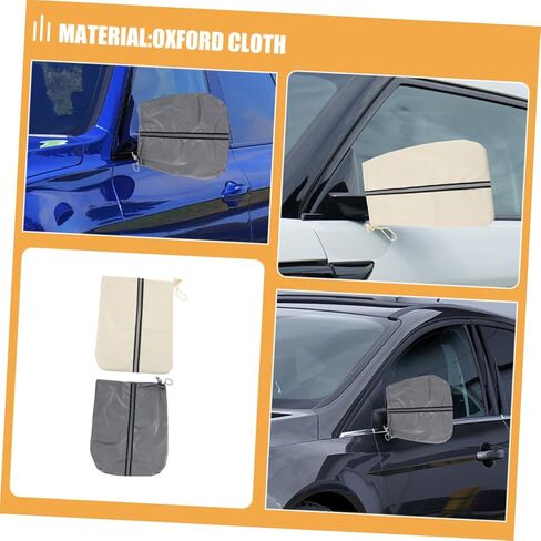 OUNONA Side Mirror Covers Reflective Strips Durable Car Mirror Protectors for Snow Ice and Rain Essential Vehicle Accessories for Winter Weather Oxford in Saudi Arabia