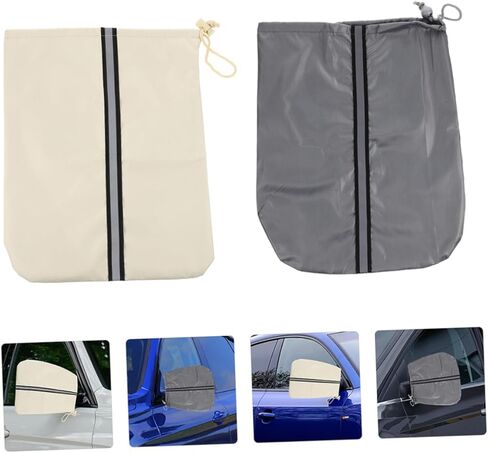 OUNONA Side Mirror Covers Reflective Strips Durable Car Mirror Protectors for Snow Ice and Rain Essential Vehicle Accessories for Winter Weather Oxford in Saudi Arabia