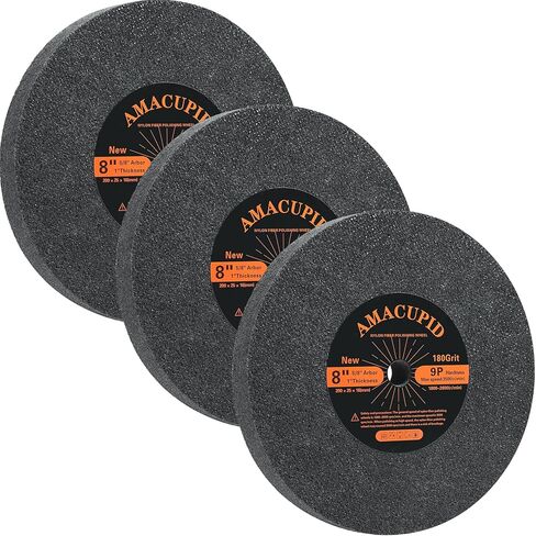 عجلة تلميع من ألياف النايلون مقاس 8 بوصة صلابة 9P 3 قطع. لآلة تلميع طاحونة مقاعد البدلاء. مادة كاشطة من كربيد السيليكون. تلميع الفولاذ المقاوم للصدأ، إلخ. أربور 5/8 بوصة، 180 حبيبة in Kuwait