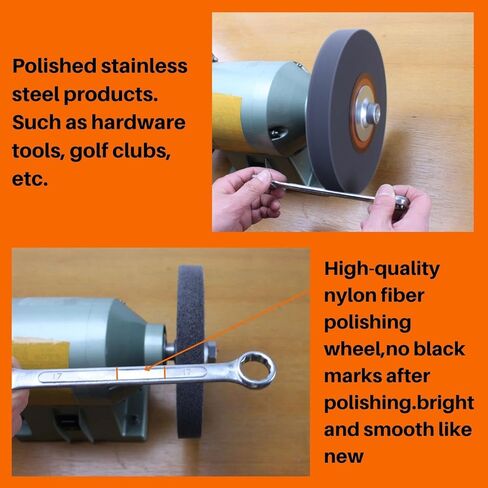 عجلة تلميع من ألياف النايلون مقاس 8 بوصة صلابة 9P 3 قطع. لآلة تلميع طاحونة مقاعد البدلاء. مادة كاشطة من كربيد السيليكون. تلميع الفولاذ المقاوم للصدأ، إلخ. أربور 5/8 بوصة، 180 حبيبة in Kuwait