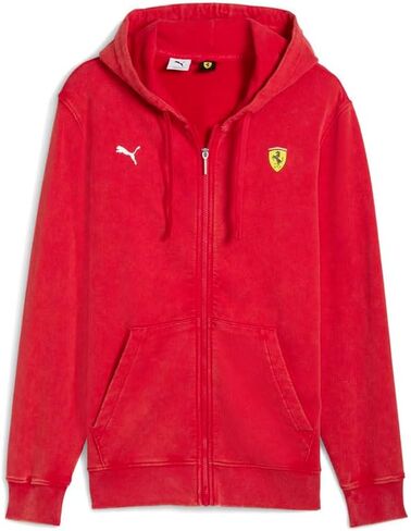 PUMA Mens Scuderia Ferrari Sportswear Hooded Sweat Jacket Athletic Outerwear Casual - Red in Saudi Arabia