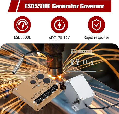 Findmall ESD5500E مولد محافظ المحرك وحدة التحكم في السرعة ADC120-12V MSP675 متوافق مع المولد الرئيسي in Saudi Arabia