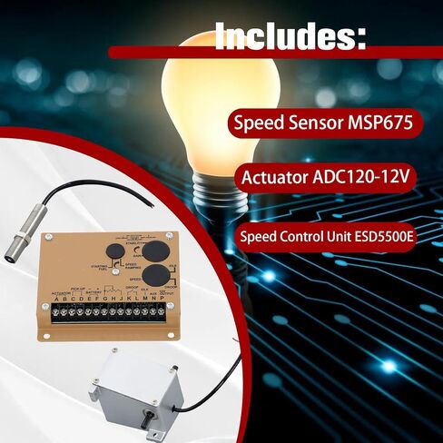 Findmall ESD5500E مولد محافظ المحرك وحدة التحكم في السرعة ADC120-12V MSP675 متوافق مع المولد الرئيسي in Saudi Arabia