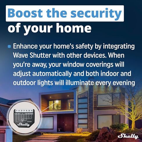 Shelly Wave Shutter US UL | Z-Wave Shutter Controller with Power Metering | Home Automation | Z-Wave Repeater | High Compatibility | Easy Installation | iOS Android App in Kuwait