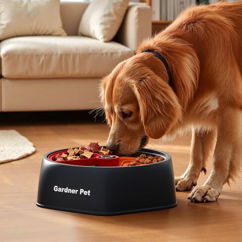 Gardner Pet Dog Slow Feeder Dog Bowl, Dogs Puzzle Enrichment Toy Rotating Plate, 8.45'' M Size with Suction Base for All Breed Sizes Pets, BPA-Free in Kuwait