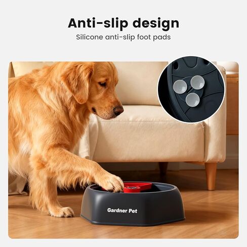 Gardner Pet Dog Slow Feeder Dog Bowl, Dogs Puzzle Enrichment Toy Rotating Plate, 8.45'' M Size with Suction Base for All Breed Sizes Pets, BPA-Free in Kuwait