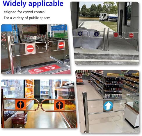 بوابة أمان متأرجحة ذاتية الإغلاق - تصميم متين مزود بنابض لمحلات السوبر ماركت والمكتبات والأماكن العامة - سهلة التركيب للتحكم في الحشود وحلول السلامة in Kuwait