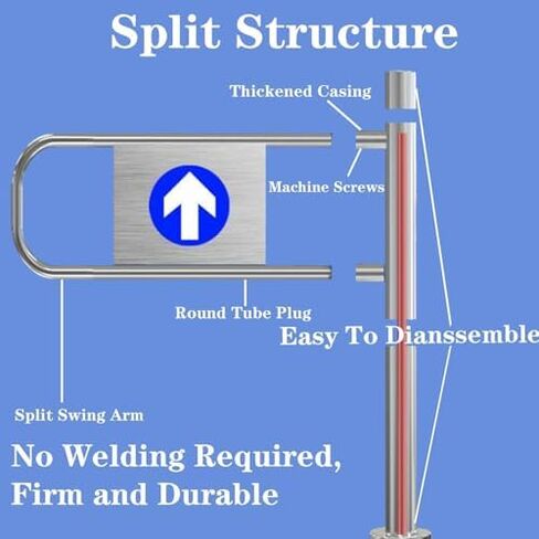 بوابة أمان متأرجحة محملة بنابض - باب يغلق تلقائيًا في اتجاه واحد لمحلات السوبر ماركت والمكتبات والمتاجر - تصميم متين وموثوق للمناطق ذات حركة المرور العالية، وتعزيز الأمان والأمان in Kuwait