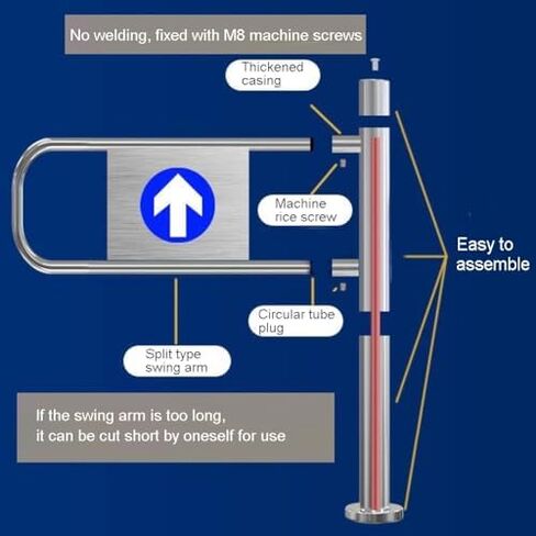 Universal Metal Swing Safety Gate - Automatic Closing Security Gate for Supermarkets, Warehouses, Libraries & Retail Stores - Durable, Easy Install, Child & Pet Friendly, in Kuwait