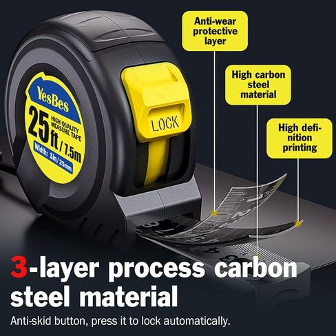 Tape Measure 25 ft, 10 Pack Bulk Easy Read Measuring Tape Retractable, Measurement Tape 25 FT by 1 in in Saudi Arabia