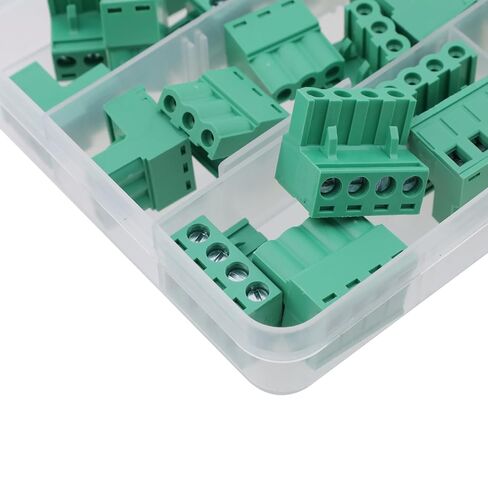 0.2" Pitch PCB Mount Screw Terminal Block Connector, 50PCS Straight Pin Plug Socket Set (2/3/4 Pins) in Kuwait