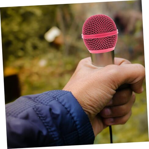 Toyvian 4Pcs Colored Microphone Mesh Grills Durable Mic Grille Replacement for Enhanced Sound and Aesthetics Compatible with Wired Mics in Saudi Arabia