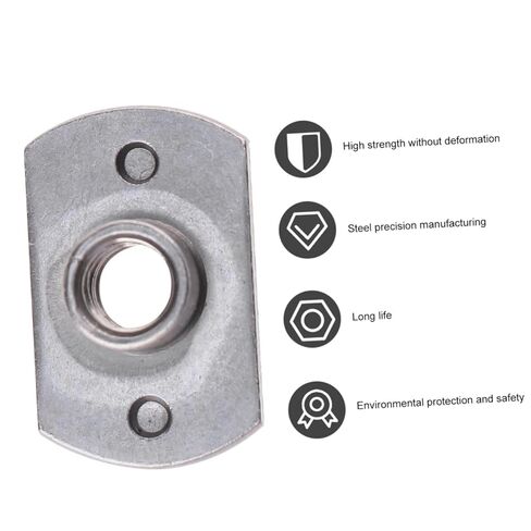Mobestech 15-Pack T-Shaped Welded Screw Nuts Multi-Purpose Carbon Steel T-Nuts for Home Office Compatible M6 Sturdy and Versatile Fasteners in Saudi Arabia