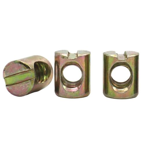 M6 M8 Barrel Bolts Dowel Slotted Horizontal Hole Nut Hammer Embedded Nut Fittings for Beds Crib Chairs(24pcs,M6x12mm) in Saudi Arabia