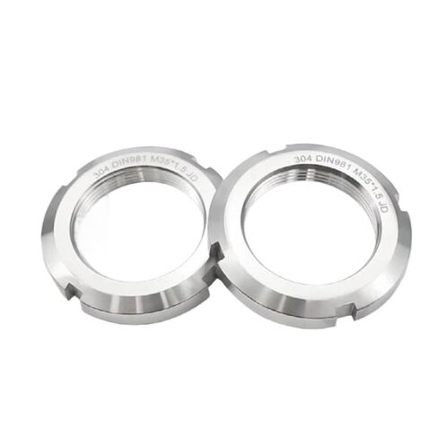 304 Stainless Steel DIN981 Slotted Bearing Locking Precision Round Nuts 1/2/4/6 pcs M10-M100(M12xP1.0-6pcs) in Saudi Arabia