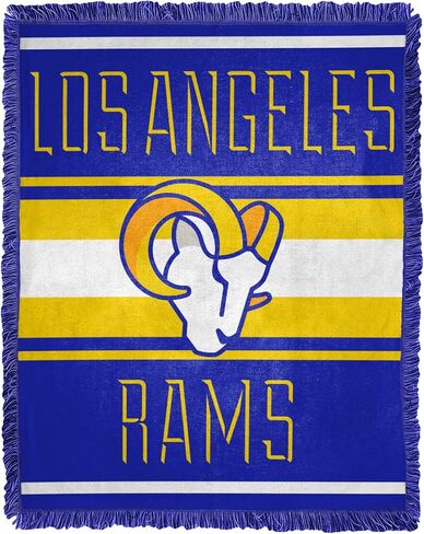 Northwest NFL Los Angeles Rams Nose Tackle Woven Jacquard Throw 46" W x 60" L Blanket in Saudi Arabia