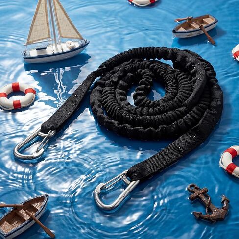 Bungee Anchor Line, 7-14 Inch Adjustable Boat Bungee Dock Lines for Boats, Boat Anchor, Absorbs Shock from Swells & Wind, Prevents Dislodging for Anchoring, Mooring & Tethering in Saudi Arabia