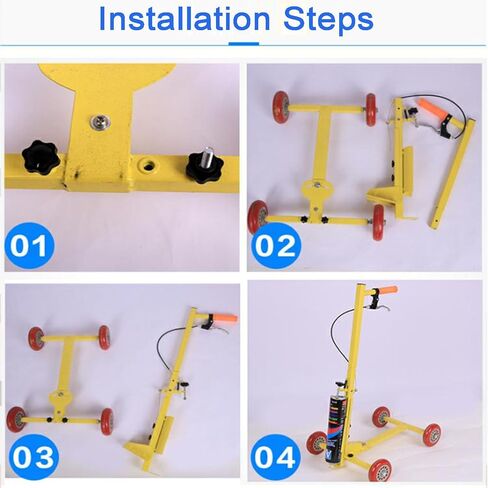Heavy-Duty Wheel Spray Line Marker: Adjustable Road Striping Machine for Parking Lot, Sports Court & Industrial Facilities in Saudi Arabia
