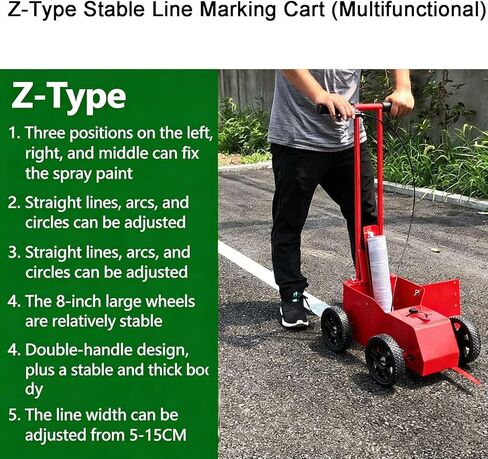 Heavy-Duty Durable Steerable Inverted Line Marking Machine: Concrete & Paint Striping Equipment for Sports Fields & Industrial Sites in Saudi Arabia