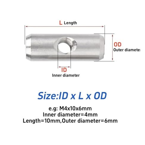 Cylindrical pin Slotted Nuts M4 M5 M6 Barrel Bolts Cylindrical Pin Dowel Cross Hole Hammer Embedded Nut for Furniture Accessories 304 A2 Stainless Steel(M5x10x8mm-10pcs) in Saudi Arabia
